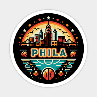 Philadelphia Basketball Fan Art Magnet